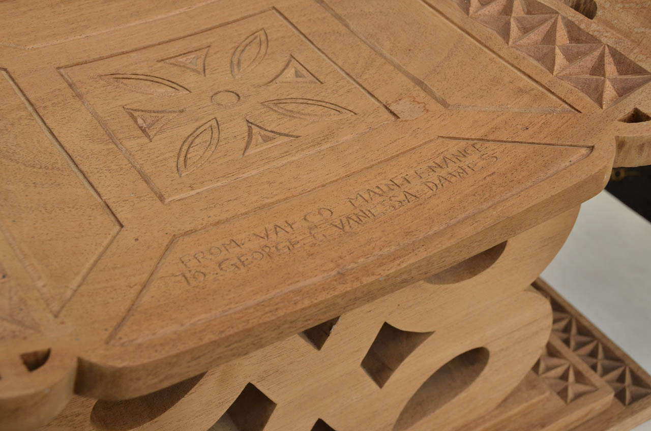 Late 20th Century Ashanti African Hand Carved Stool
