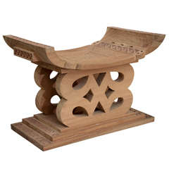 Ashanti African Hand Carved Stool
