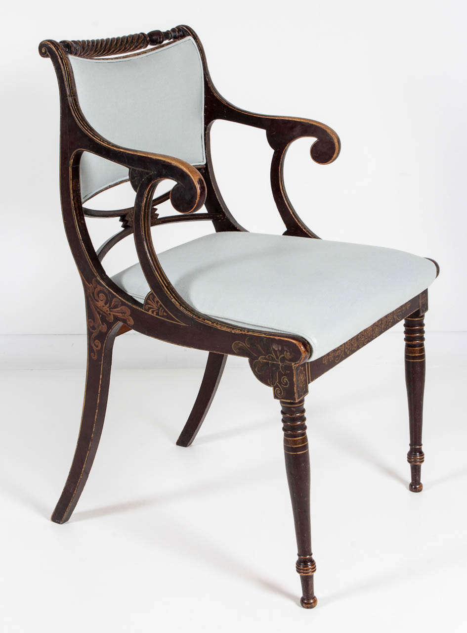 A pair of Danish Empire Armchairs 3