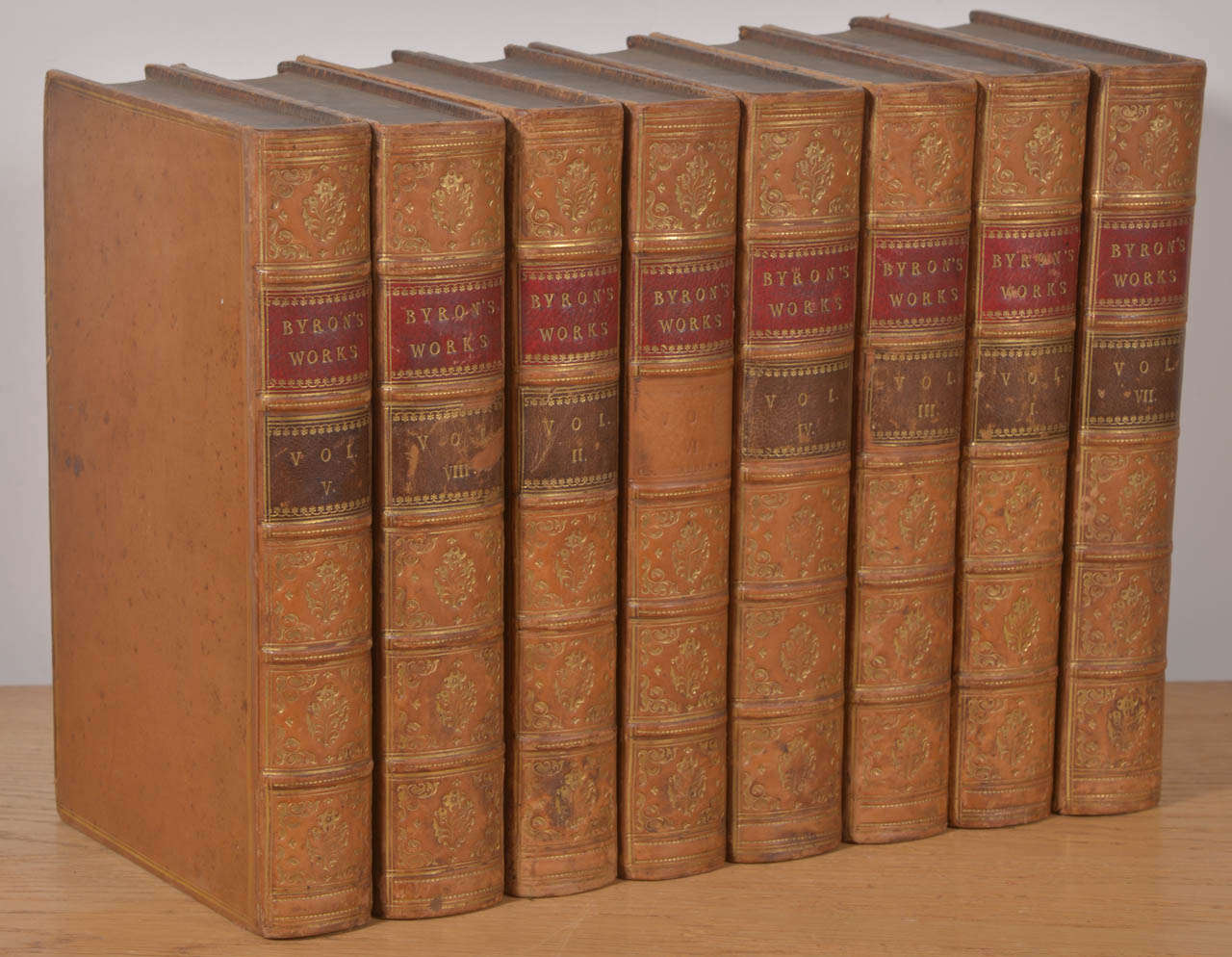 The Poetical Works of Lord Byron, in Eight Volumes. Published by John Murray, London, 1839. This complete set is in great shape. Perfect for the literary collector!