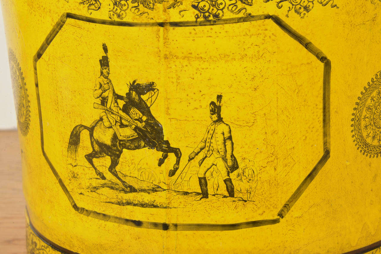 19th Century Empire Tole Mustard Colored Planter