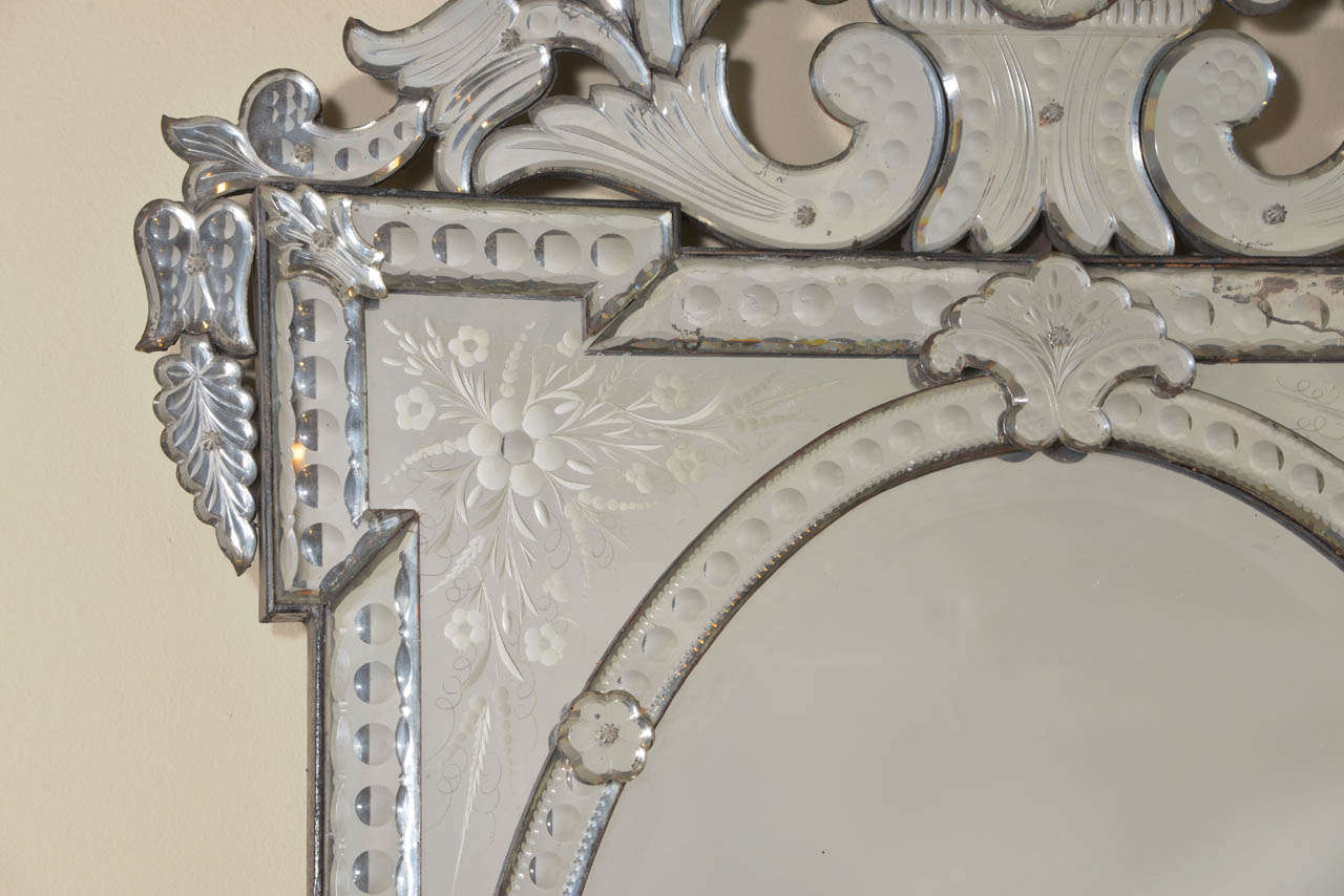 19th Century Napolean III Venetian Mirror In Excellent Condition In Houston, TX