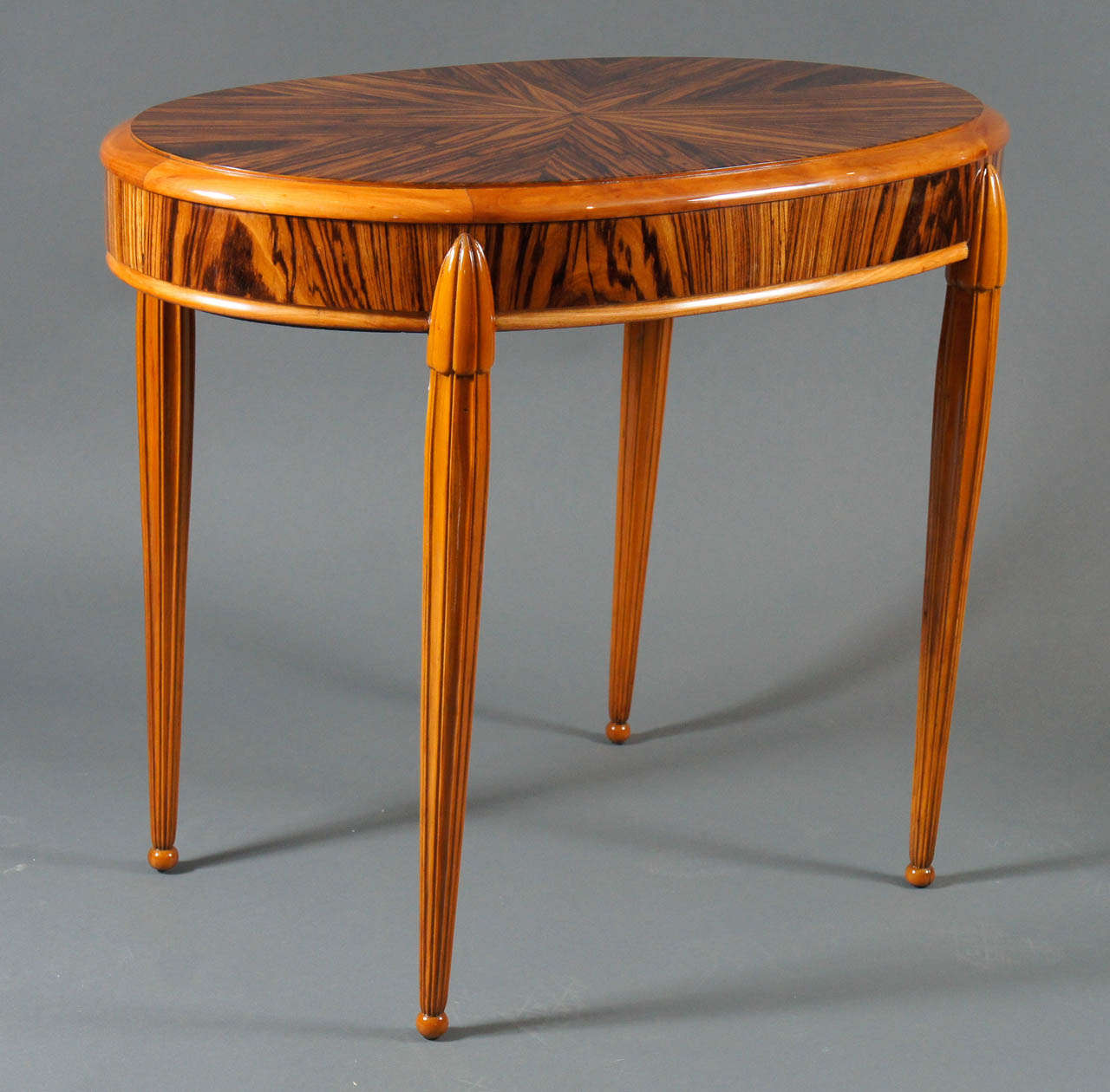 Oval Macassar Wood Table 2