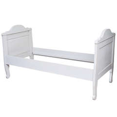 Antique Painted Pine Box Bed
