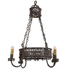 Round Antique Iron Chandelier