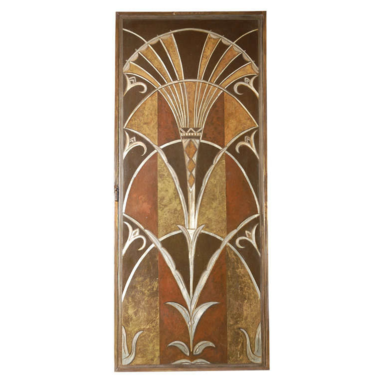 Art Deco Trifold Hanging Mirror