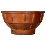 Huge Vintage Industrial Wood Bowl