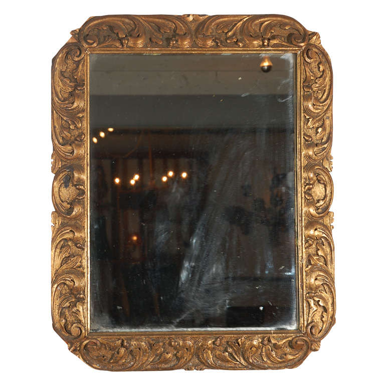 Detailed Wood Mirror