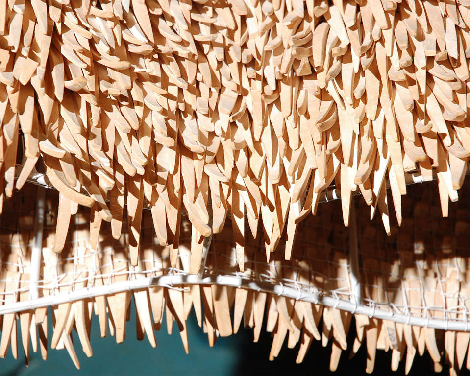 Italian Fuzzy Leather Chandelier