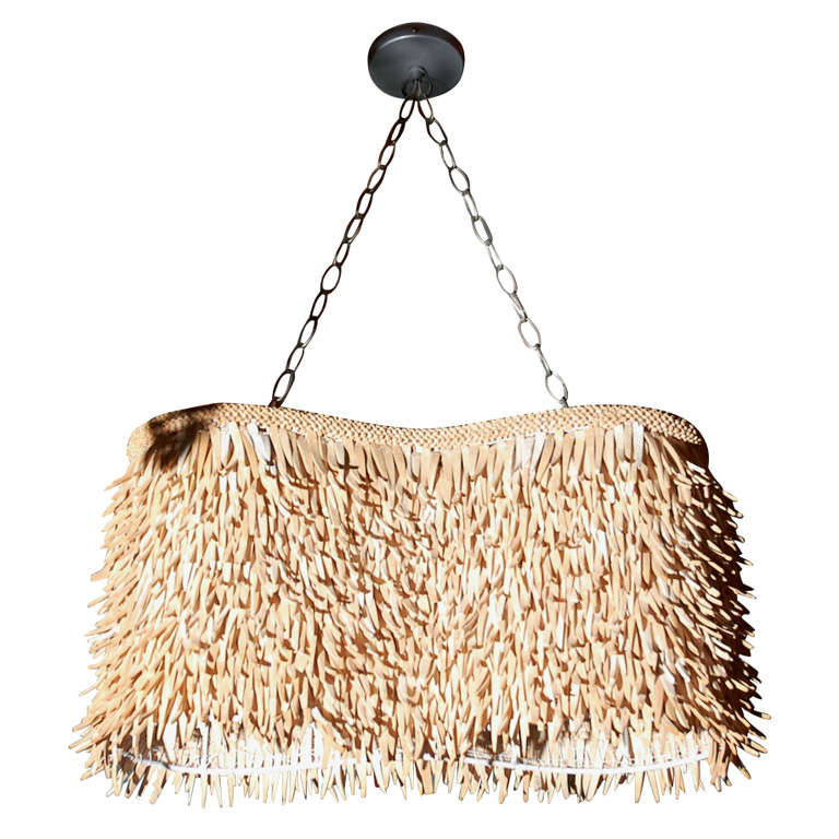 Fuzzy Leather Chandelier
