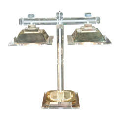 Lucite Prairie Style Lamp