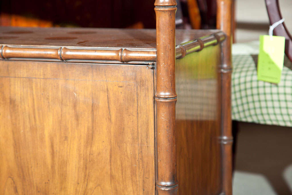 Baker Rolling Bar Faux Bamboo Motif 3