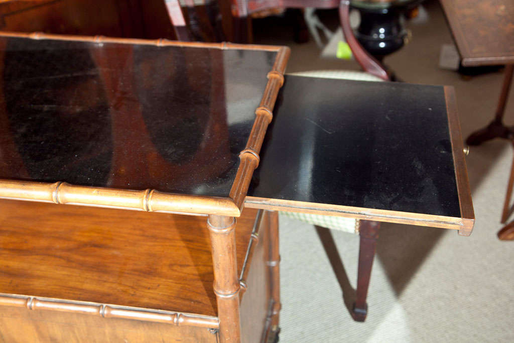 Baker Rolling Bar Faux Bamboo Motif 4