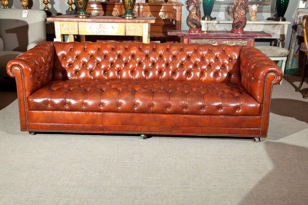 Chesterfield Tufted Leather Sofa
