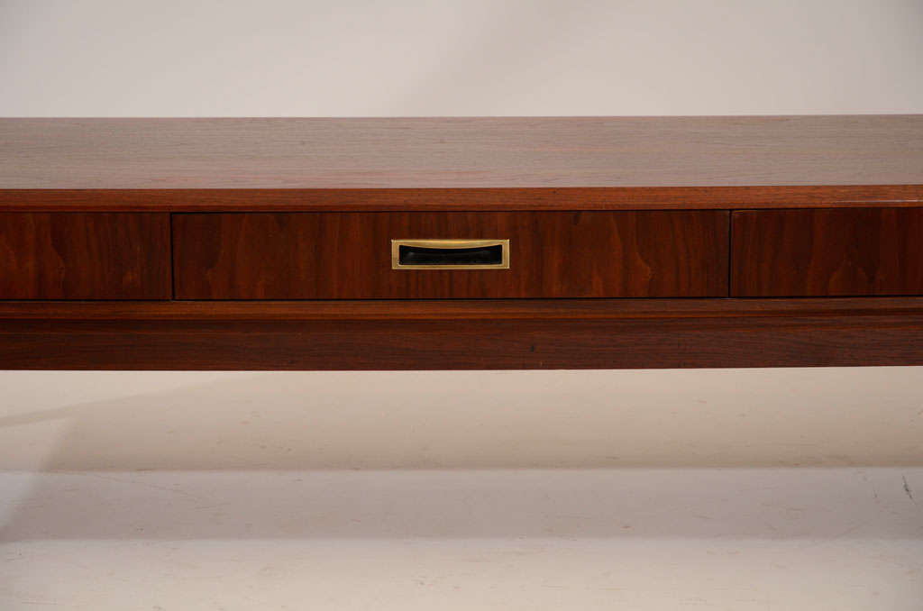 American Handsome Walnut Coffee Table by Maurice Villency
