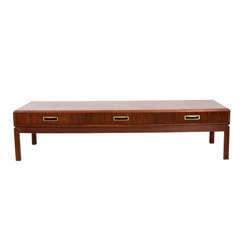 Handsome Walnut Coffee Table by Maurice Villency
