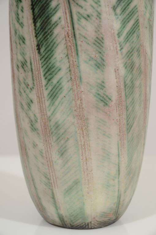 Mid-Century Modern Studio Pottery Vase by Nancy Wickham