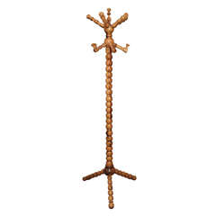 French Napoleon III Olive Wood Coat Rack