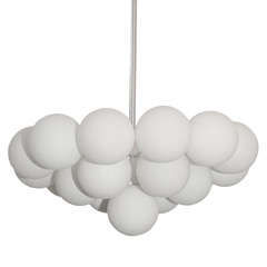 Fabulous Large Frosted Glass Ball Fixture