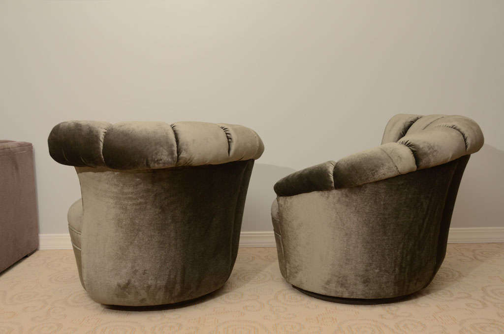 Stunning Pair Of Channel Back Chairs 3