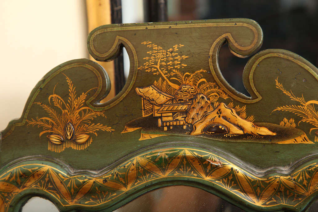Green Chinoiserie Dressing Table Mirror 2