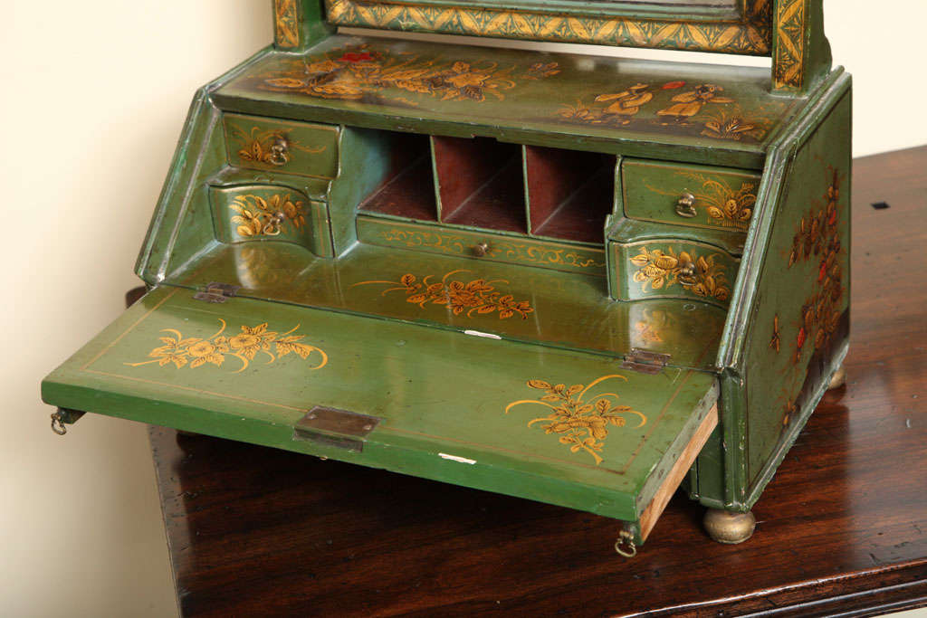 Green Chinoiserie Dressing Table Mirror 3