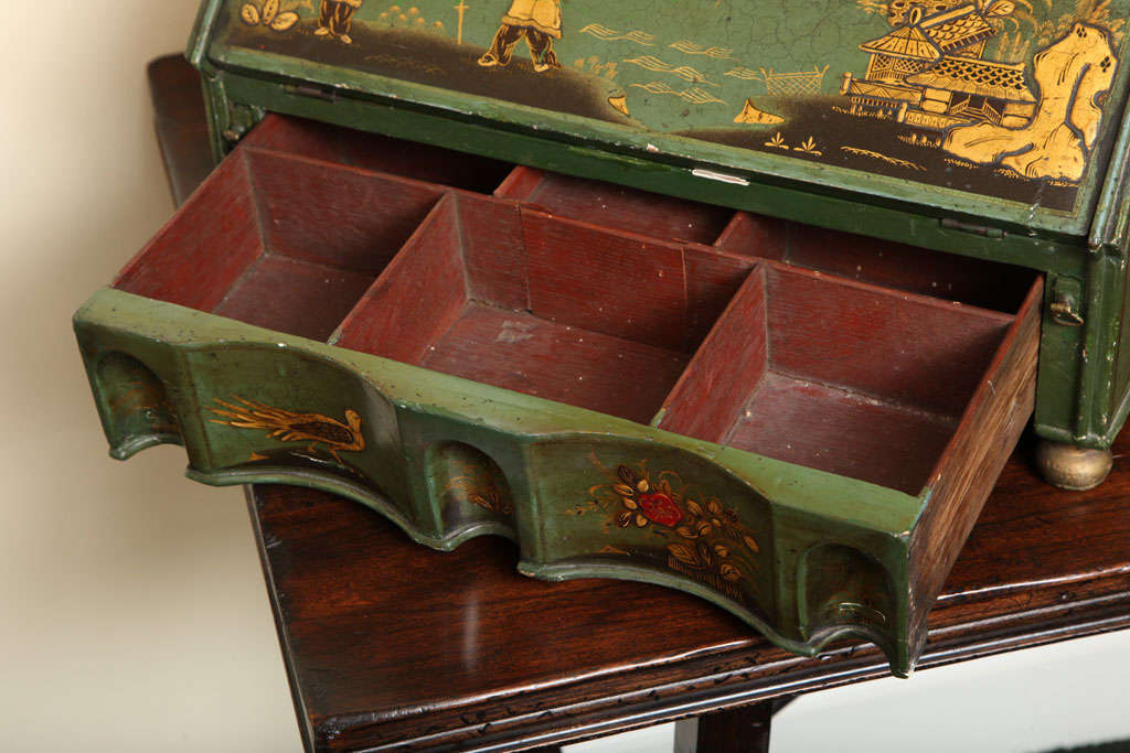 Green Chinoiserie Dressing Table Mirror 4