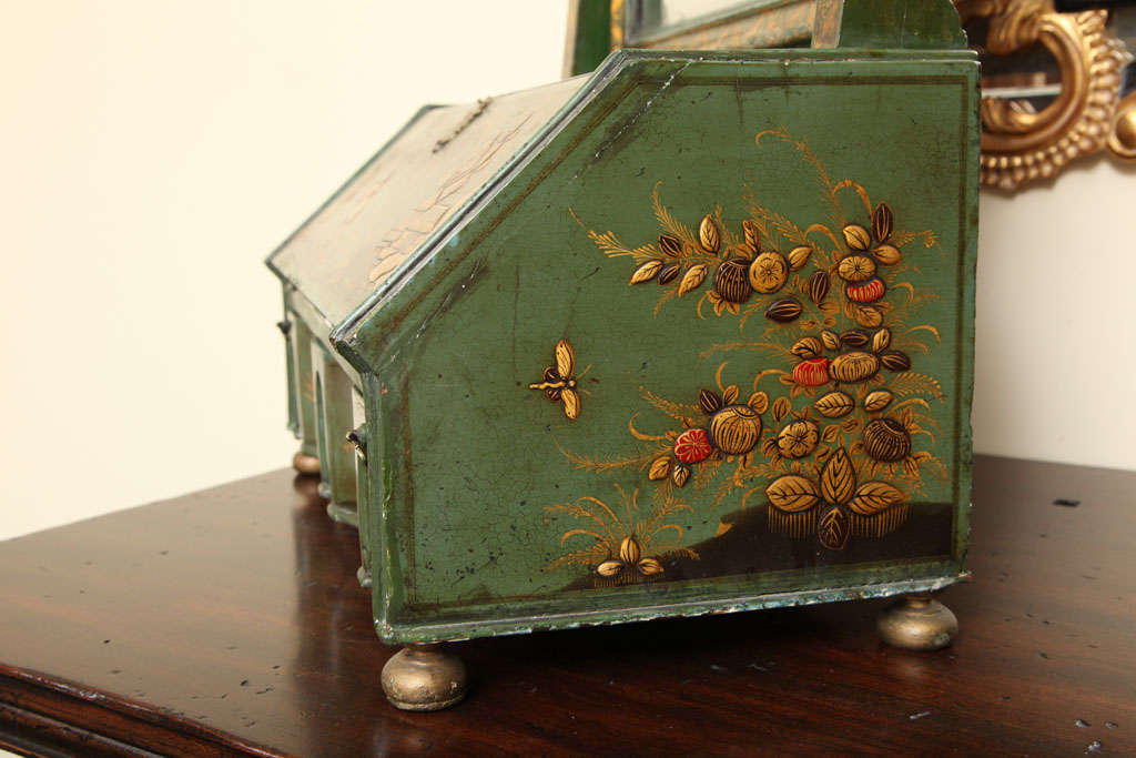 Green Chinoiserie Dressing Table Mirror 5