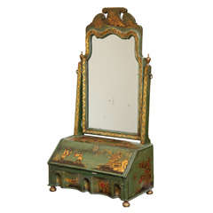 Green Chinoiserie Dressing Table Mirror