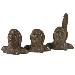 Bronze Book Ends and Door Stop