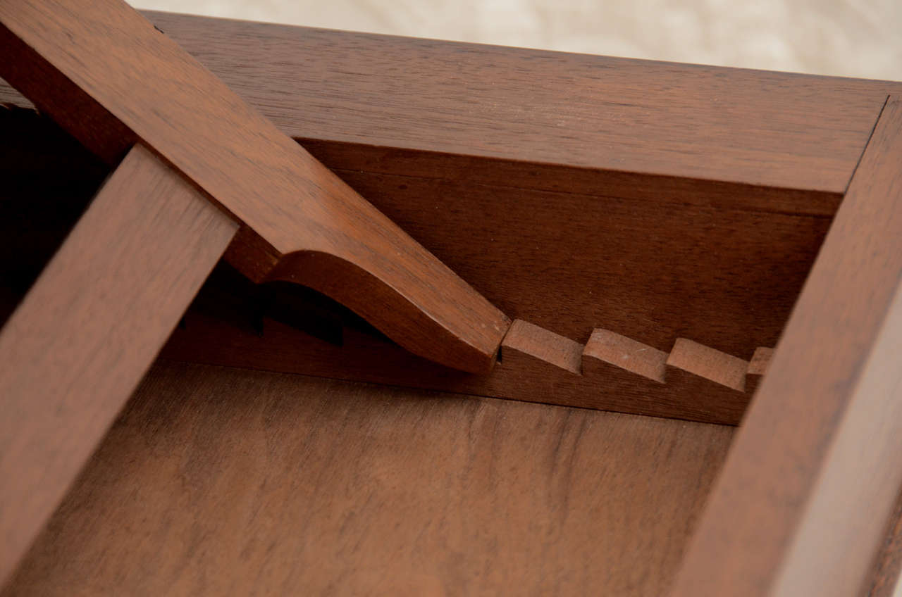 19th Century English Walnut Ratchet Top Reading Table