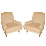 Pair of Upholstered Lounge Chairs