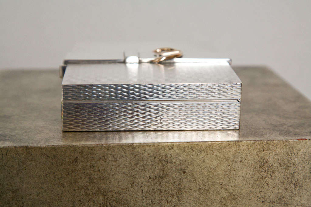 Mid-20th Century Sterling Silver Box by Hermes