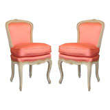 A Pair of Louis XV Style Painted Side Chairs, Jansen