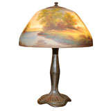 Reverse Painted Lamp by Moe Bridges