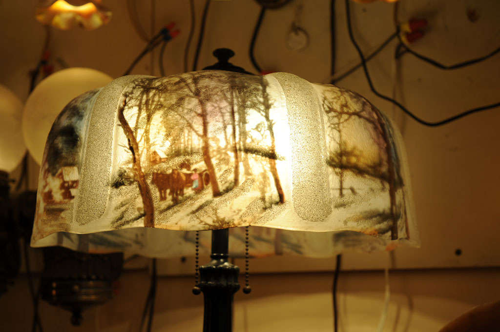 Reverse Painted Lamp by 