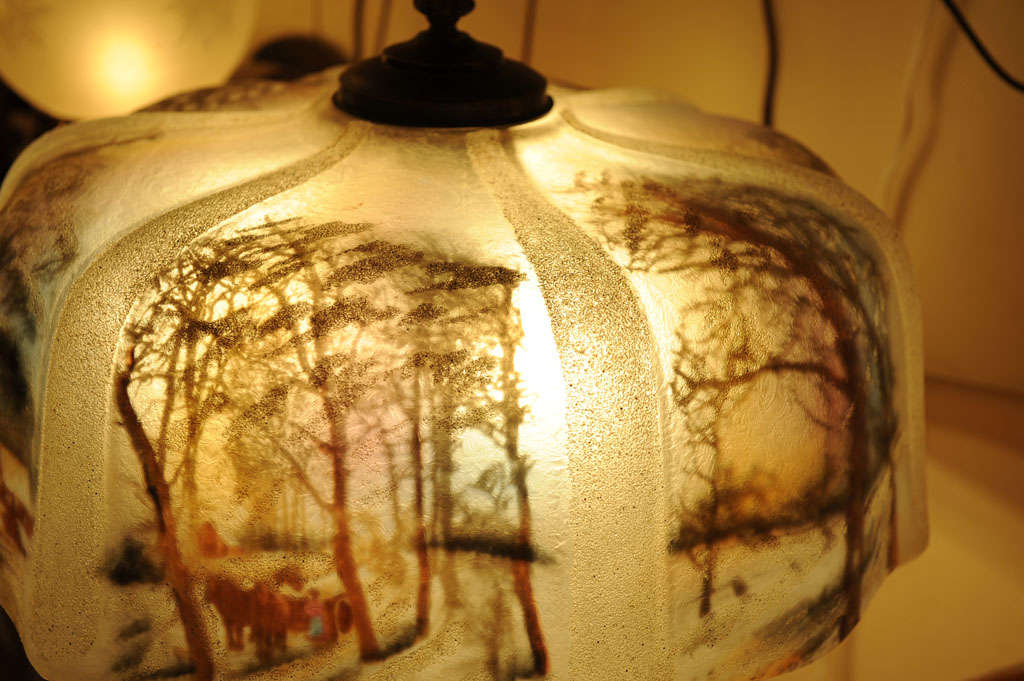 Reverse Painted Lamp by 