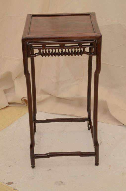 Wood Chinese Hardwood Side Table For Sale
