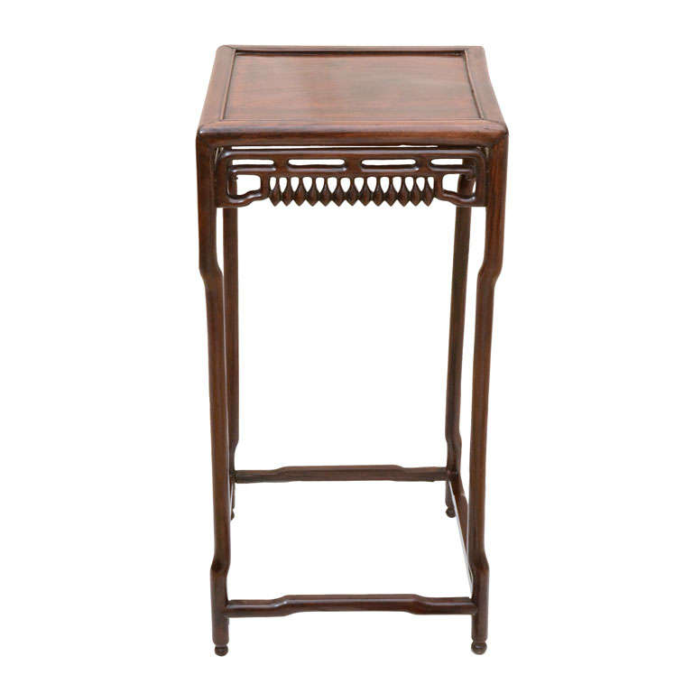 Chinese Hardwood Side Table For Sale