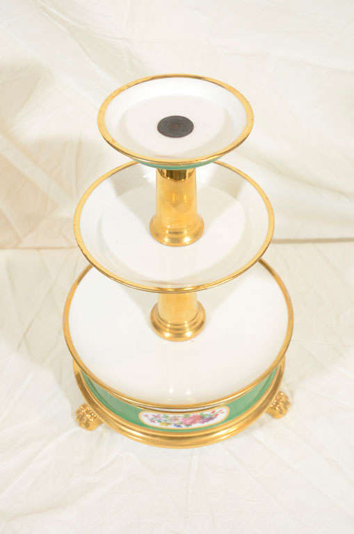 French A Pair of Feuillet 3 Tiered Cake Stands