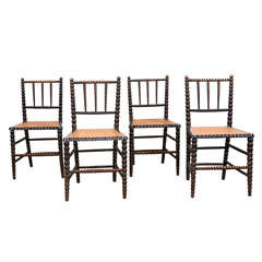 A Set of Four Bobbin Turned Side Chairs