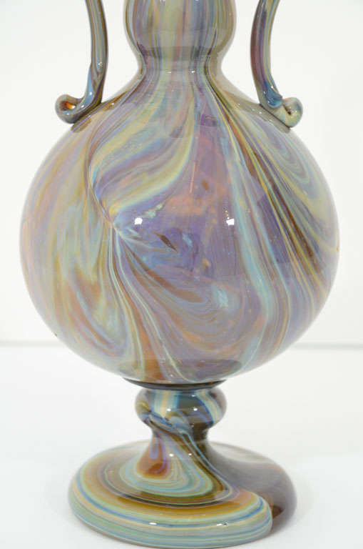 19th Century A Venetian Glass Chalcedony Glass Vase