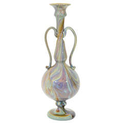 Antique A Venetian Glass Chalcedony Glass Vase