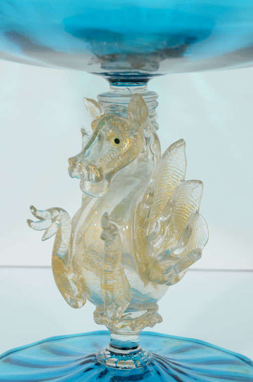 20th Century A Venetian Glass comport by Artisti Barovier for Salviati & C. For Sale