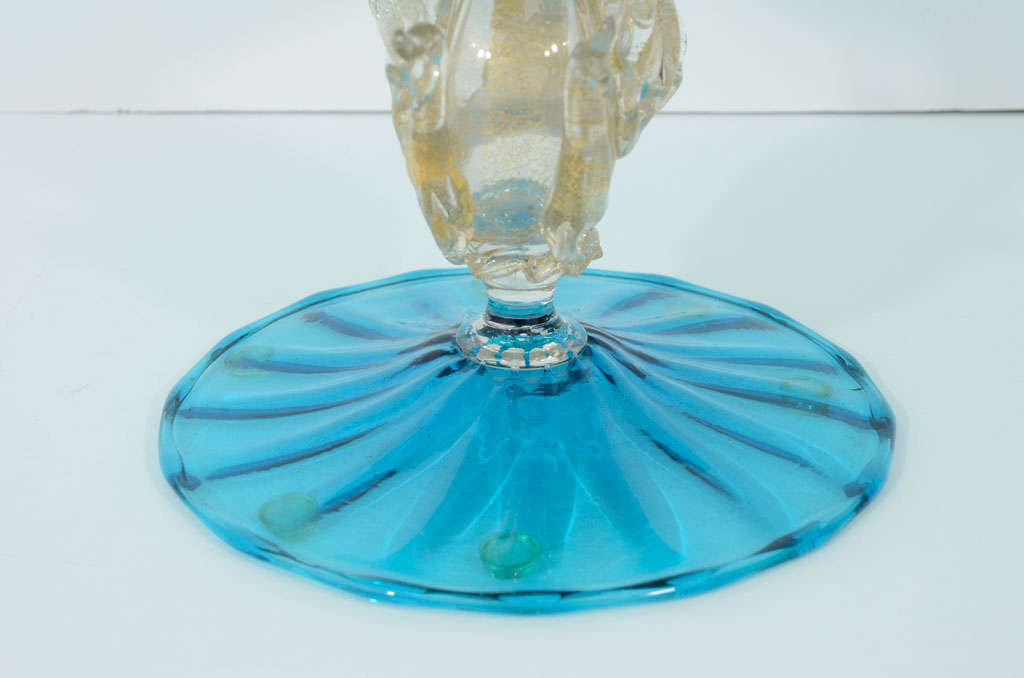 A Venetian Glass comport by Artisti Barovier for Salviati & C. For Sale 3