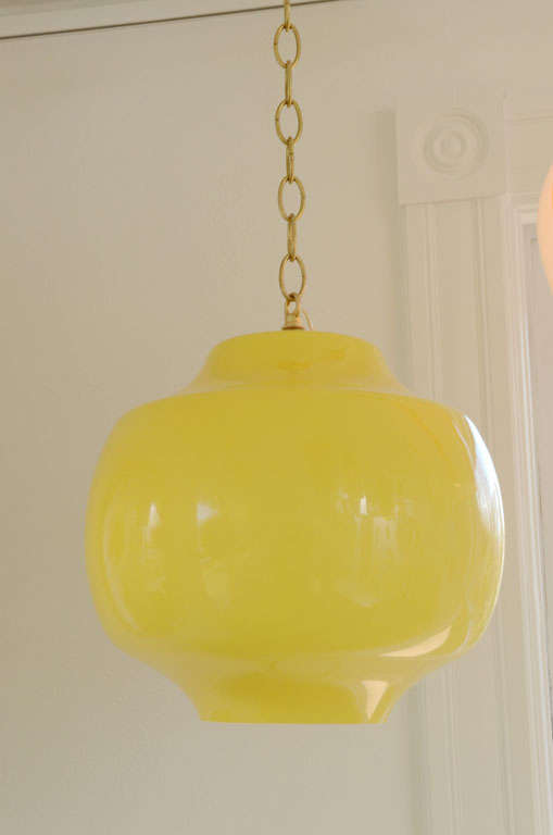 Venini Murano Glass Chandelier Yellow