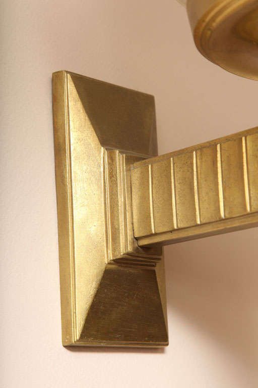 Bronze Genet et Michon Art Deco Wall Sconces For Sale