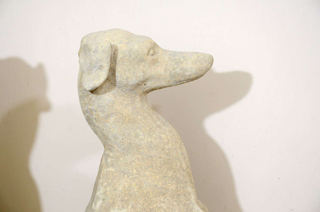 Pair of English Whippet Garden Statues, 20th Century 4