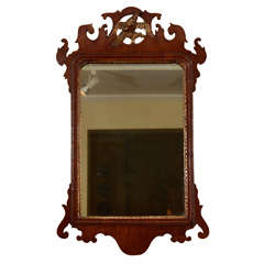 Mahogany Chippendale style mirror