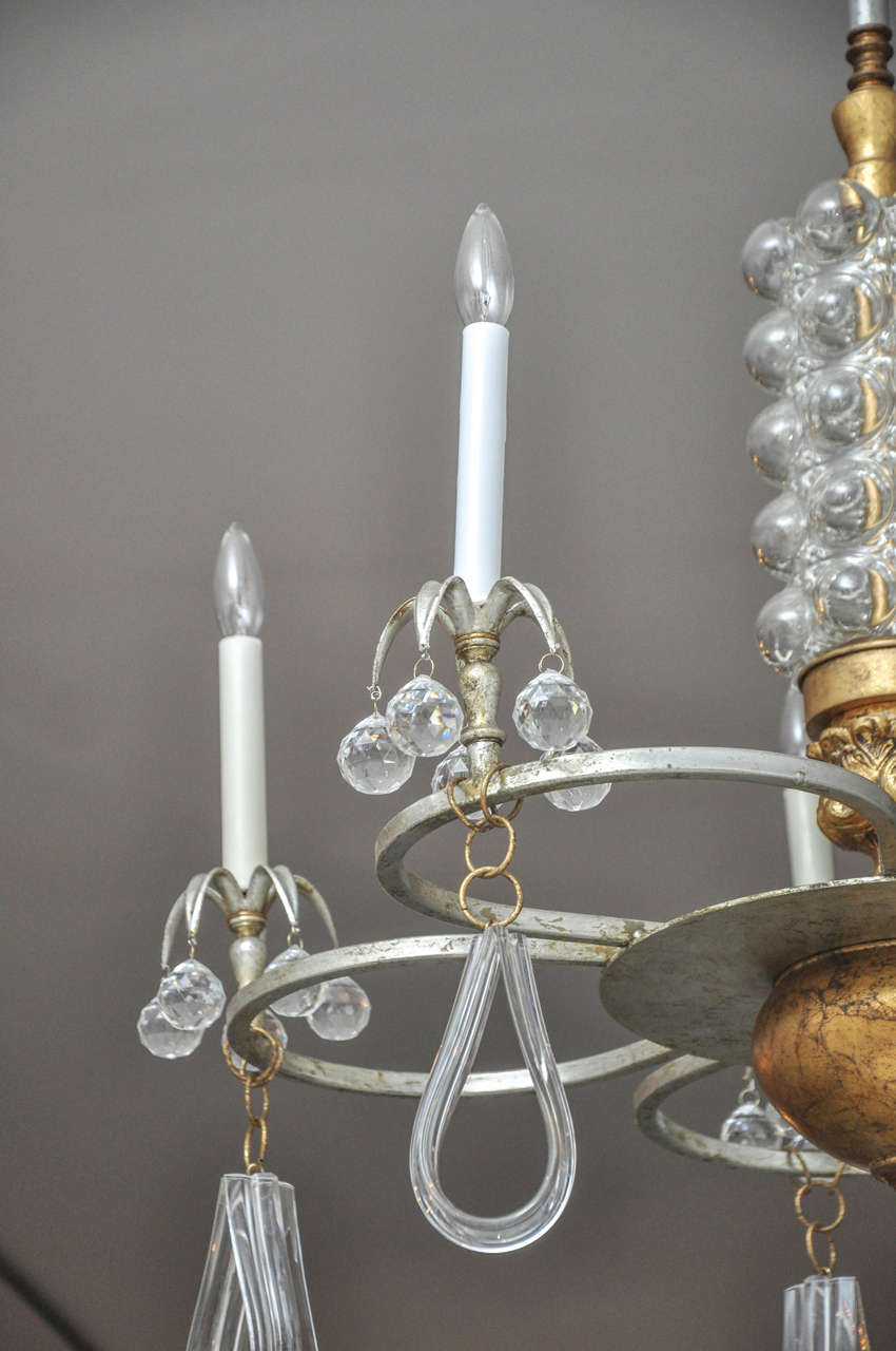 Oona Chandelier with Bubble Glass and Lucite 1